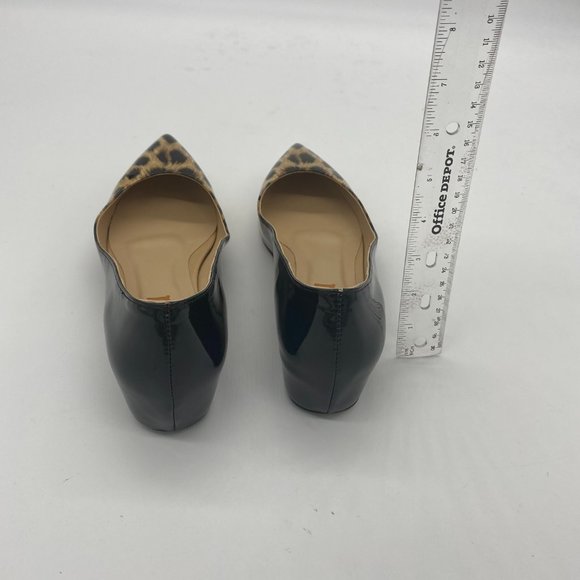 FSJ Leopard Printed Flats Pumps Pointed Toe Slip - Picture 7 of 9